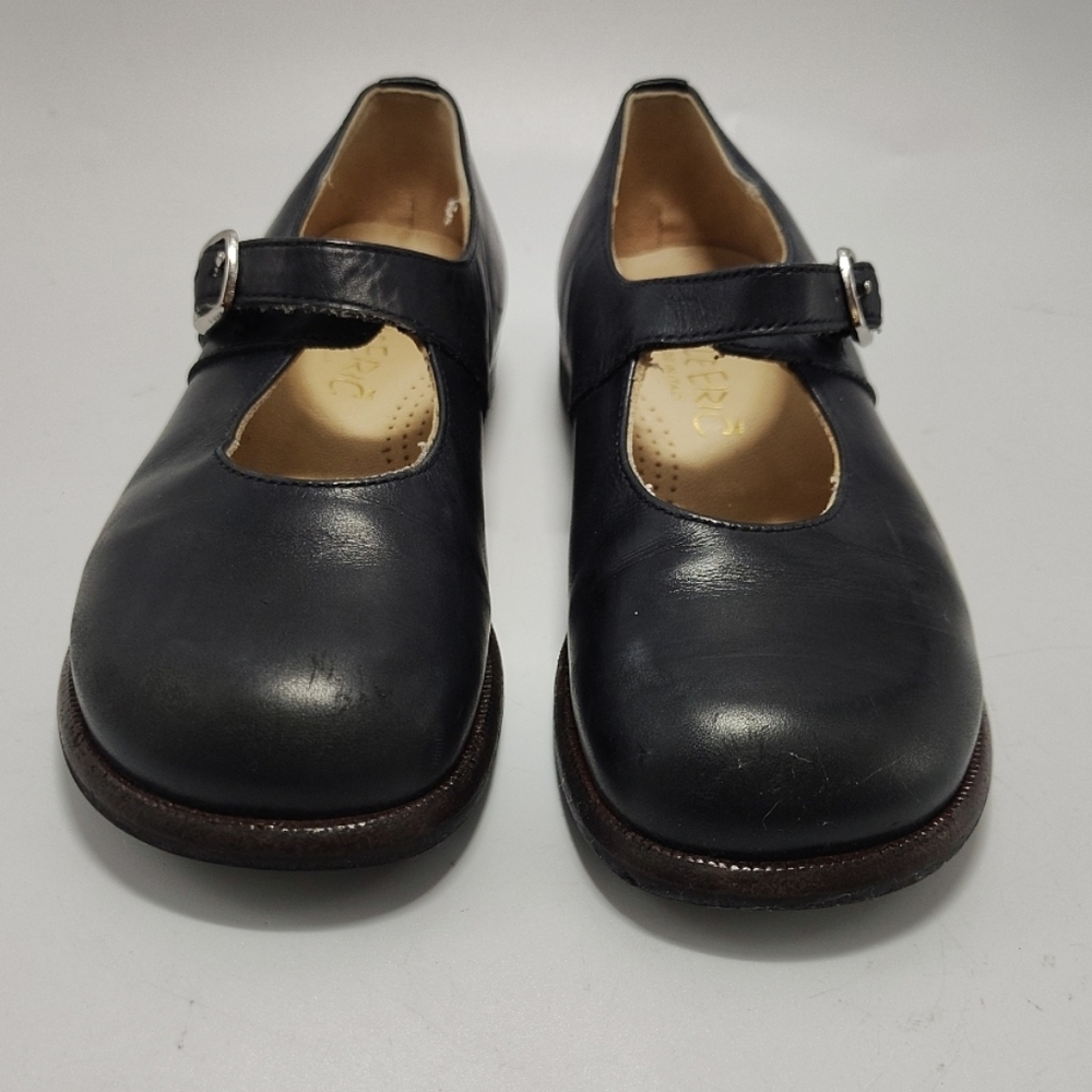 Sak's Fifth Ave NEW Little Eric Girls Navy Blue Leather Mary Jane Shoes 28